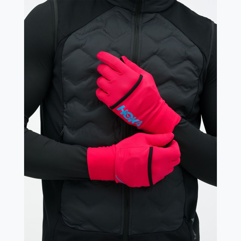Guanti da corsa HOKA Coldsnap Fleece Gloves cerise 2