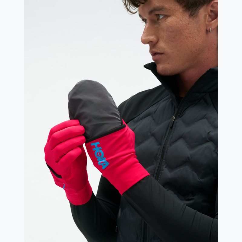 Guanti da corsa HOKA Coldsnap Fleece Gloves cerise 4
