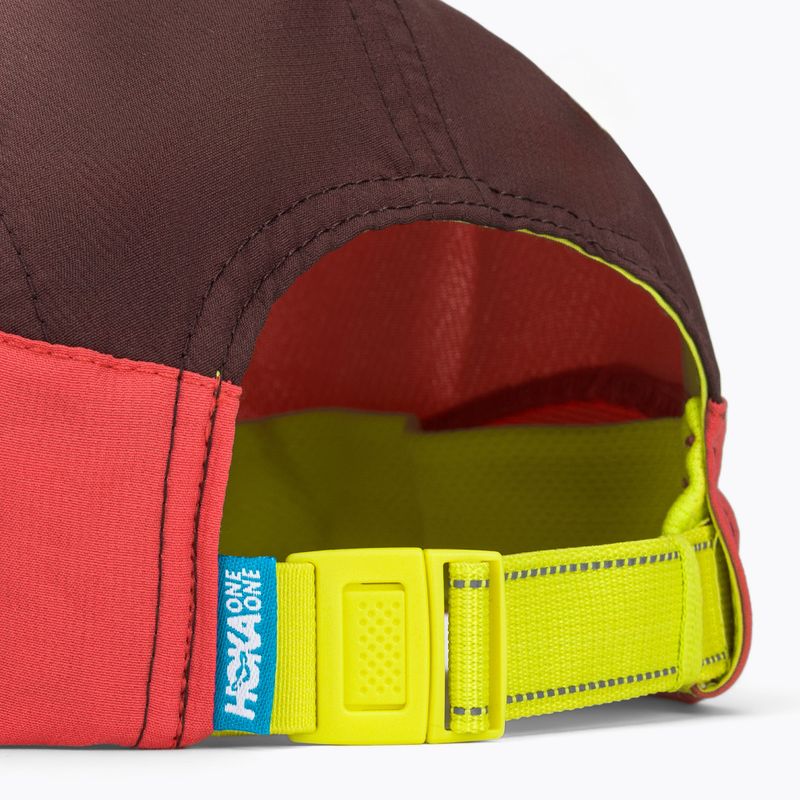 Cappellino con visiera HOKA Run Hat deep mauve/red agate 4