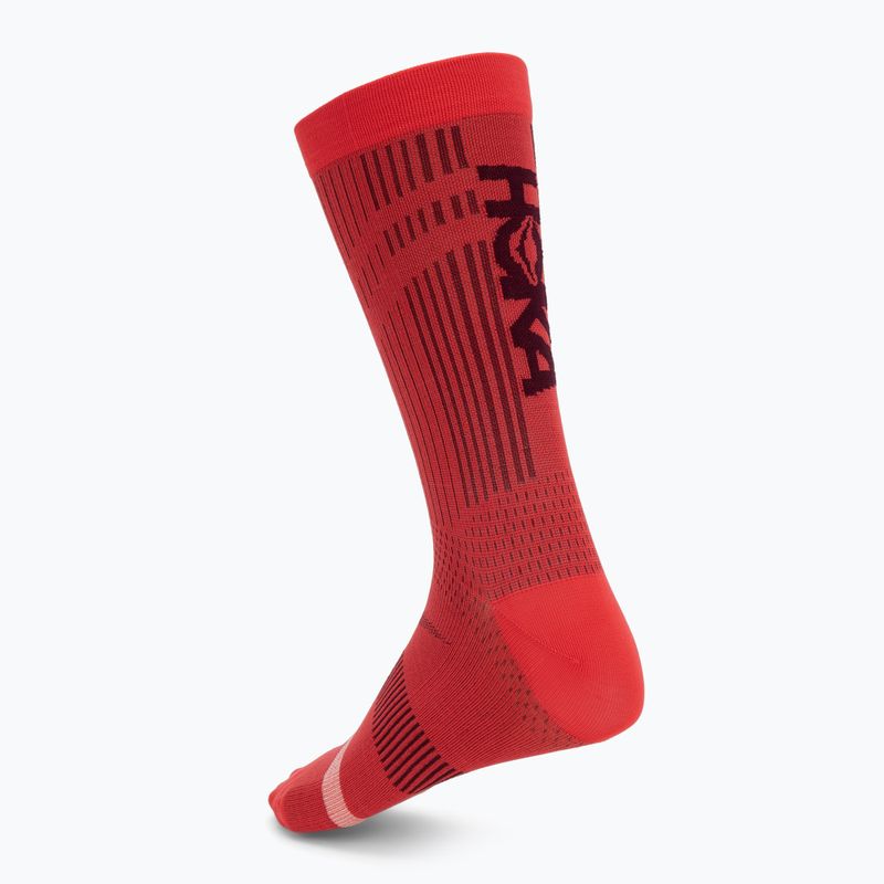 Calze Hoka Trail Race Crew Sock cerise 2