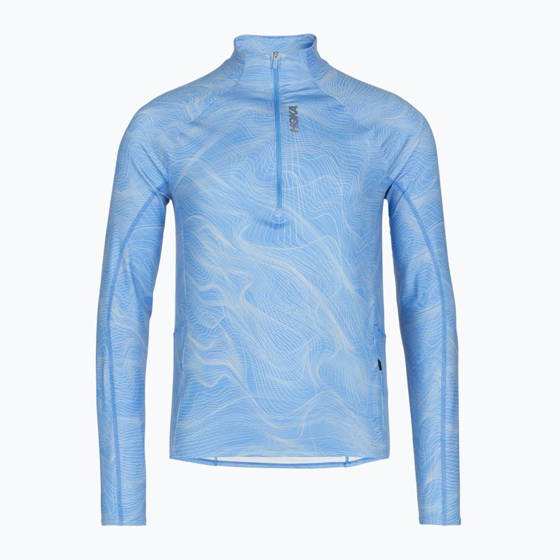 Felpa da corsa uomo HOKA Skyform Half Zip CLF PRT mineral blue