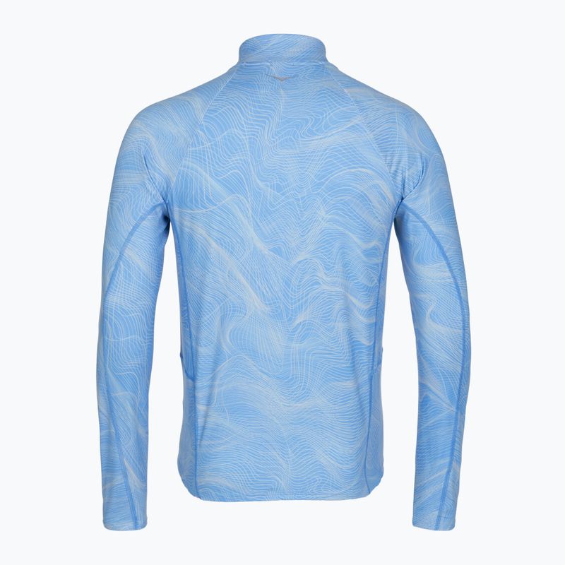 Felpa da corsa uomo HOKA Skyform Half Zip CLF PRT mineral blue 2