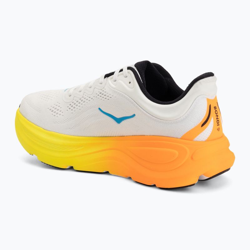 Scarpe da corsa uomo HOKA Bondi 9 white/neon tangerine 3