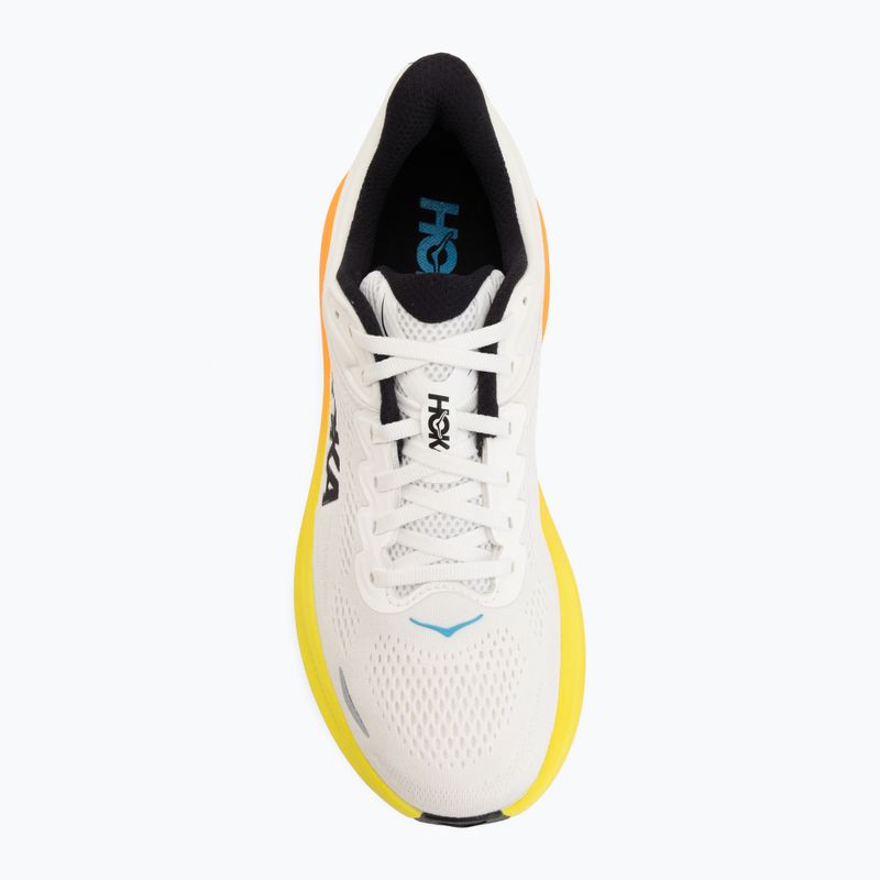 Scarpe da corsa uomo HOKA Bondi 9 white/neon tangerine 5
