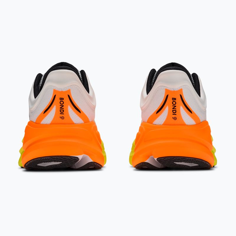 Scarpe da corsa uomo HOKA Bondi 9 white/neon tangerine 4