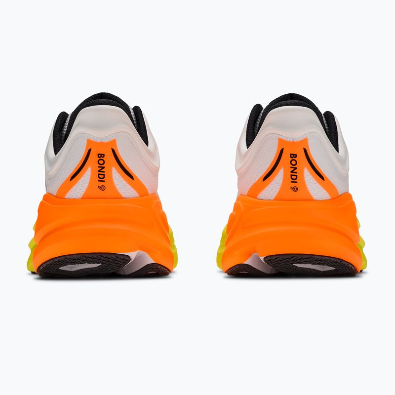 Scarpe da corsa uomo HOKA Bondi 9 Wide white/neon tangerine 4