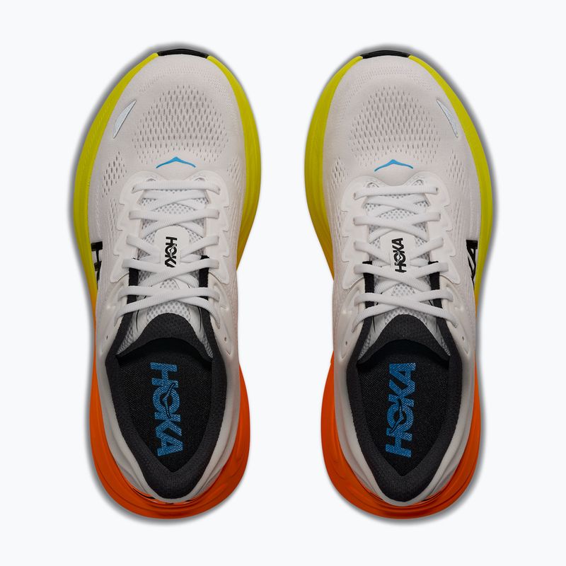 Scarpe da corsa uomo HOKA Bondi 9 Wide white/neon tangerine 5