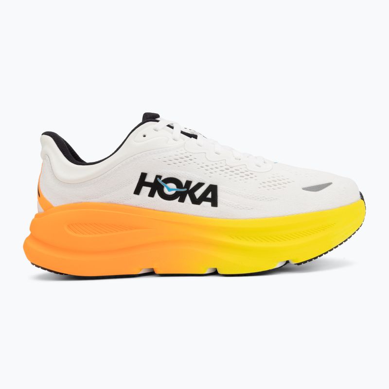 Scarpe da corsa uomo HOKA Bondi 9 Wide white/neon tangerine 2