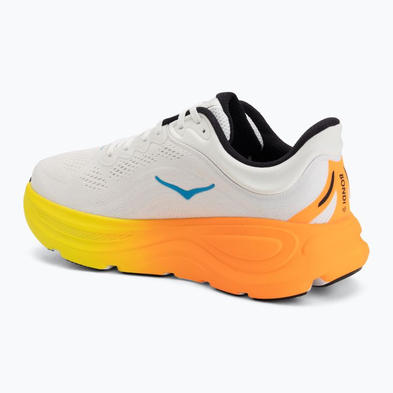 Scarpe da corsa uomo HOKA Bondi 9 Wide white/neon tangerine 3