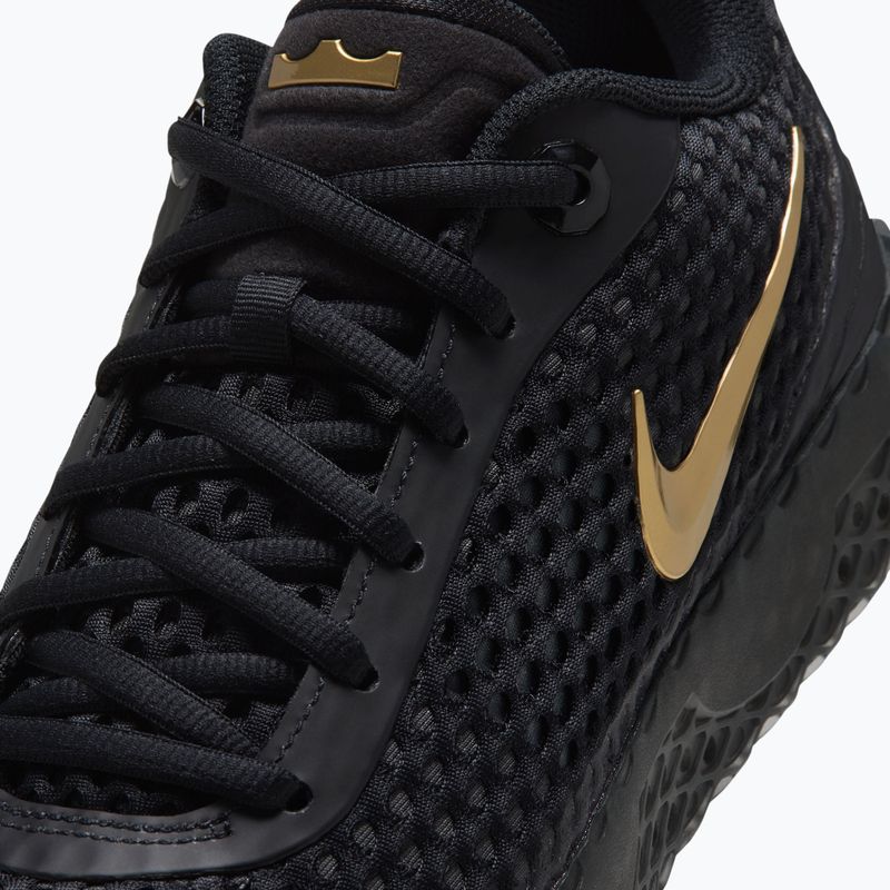 Scarpe da basket uomo Nike LeBron Witness X black/black/iron grey/metallic gold 6