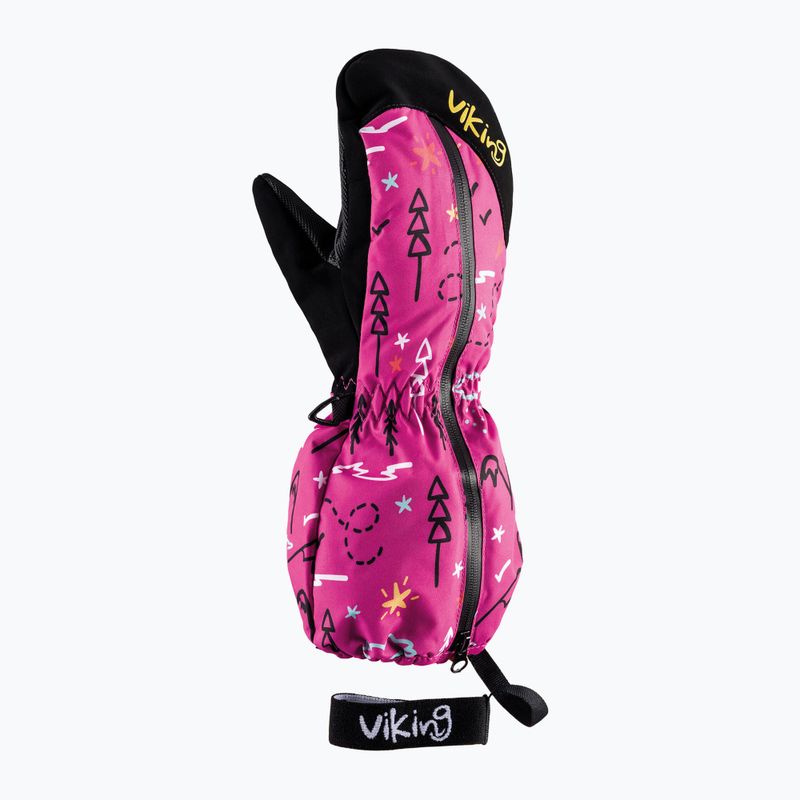 Guanti da sci per bambini Viking Snoppy rosa 8