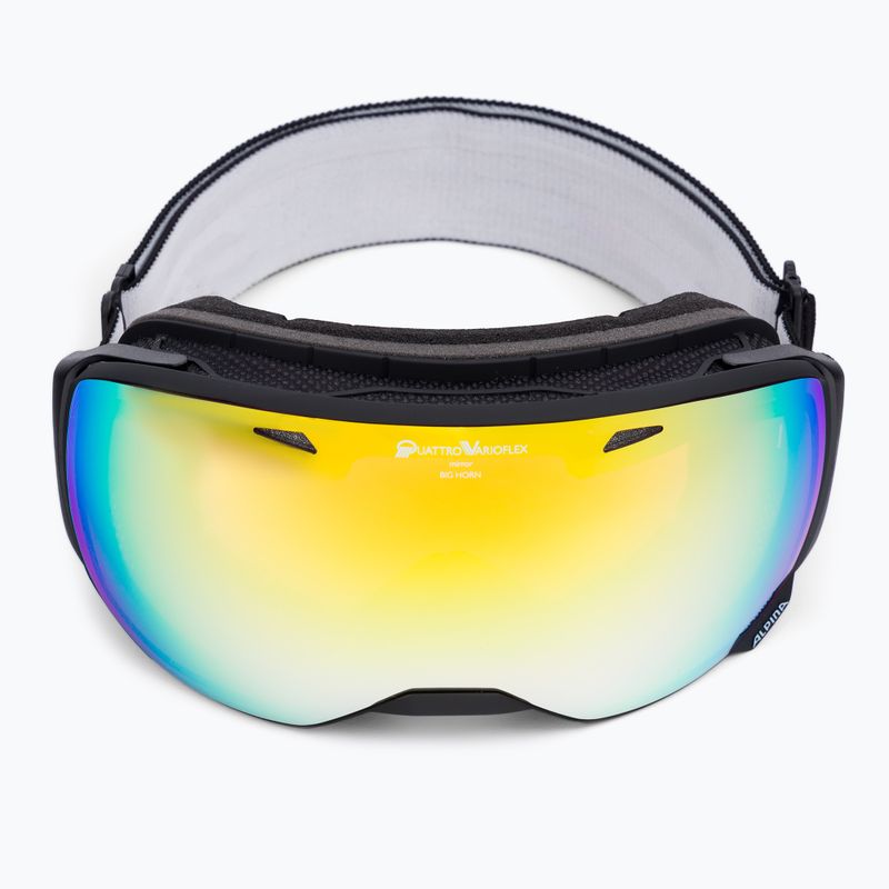 Occhiali da sci Alpina Big Horn QV nero opaco/oro sph 2