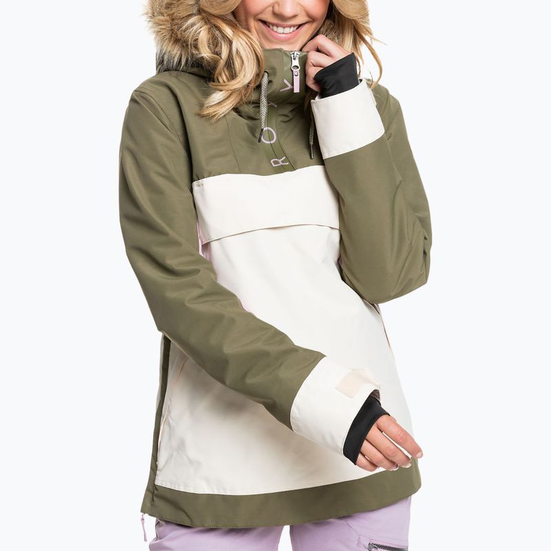 Giacca da snowboard donna ROXY Shelter verde 2