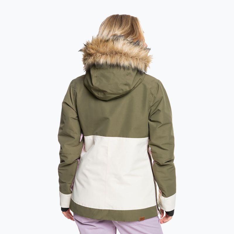 Giacca da snowboard donna ROXY Shelter verde 3