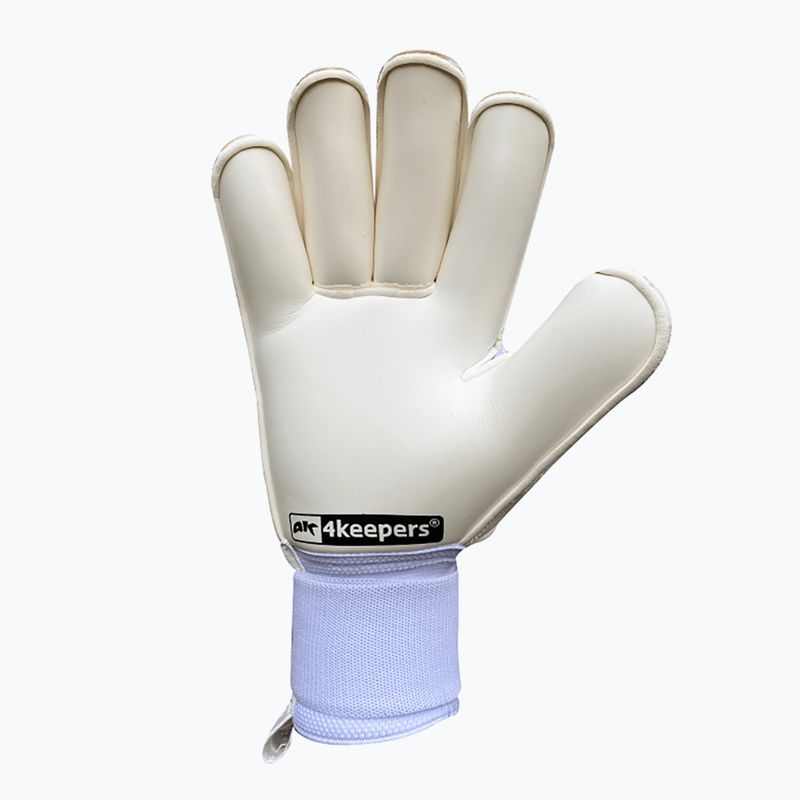 Guanti da portiere per bambini 4keepers Champ Carbo V RF Strap bianco/giallo 5