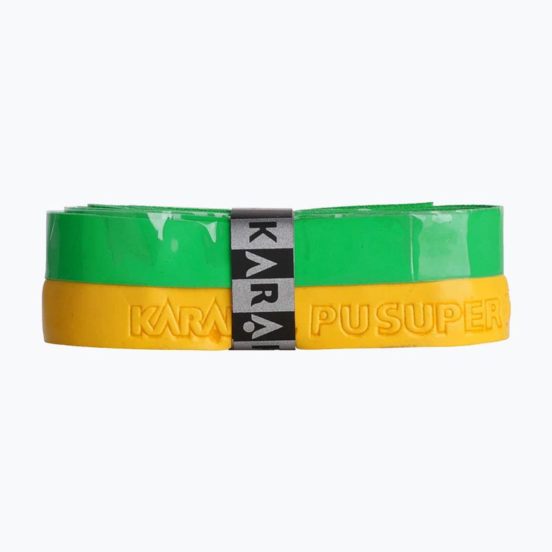 Grip per racchetta da squash Karakal Pu Super Grip Duo verde / giallo