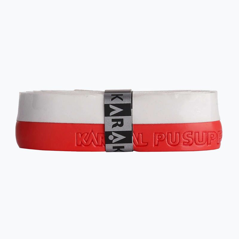 Grip per racchetta da squash Karakal Pu Super Grip Duo bianco / rosso