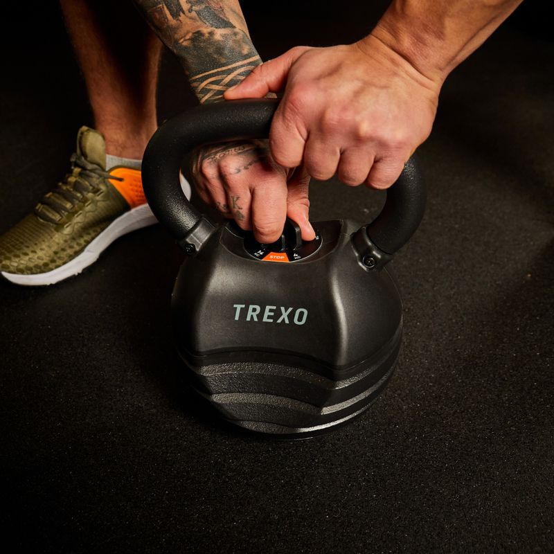 TREXO TRX-AKB030 Kettlebell regolabile da 14 kg 12