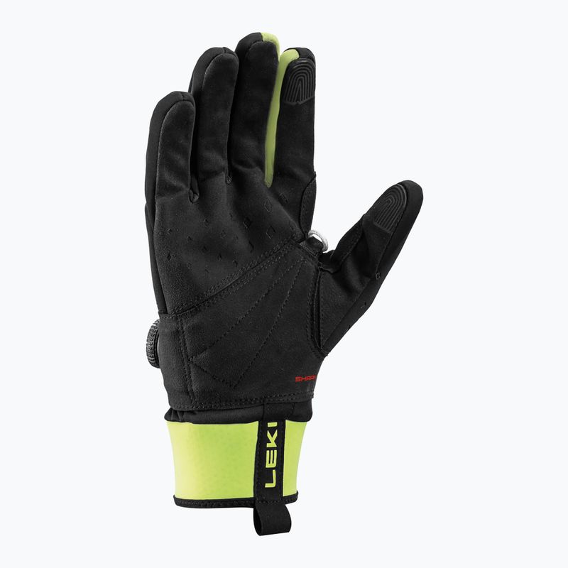 Guanti da sci LEKI PRC Boa Shark black/neon yellow 3