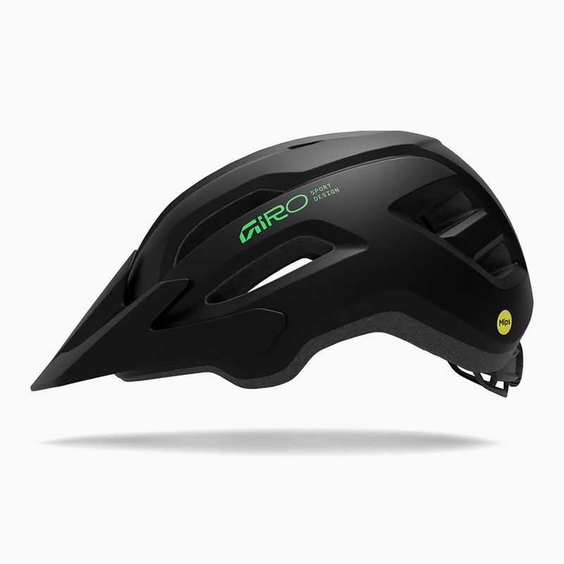 Casco da bici per bambini Giro Fixture II MIPS matte black/vivid green 2