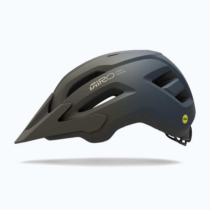 Casco da bici per bambini Giro Fixture II MIPS matte dark sage/sapphire fade 2