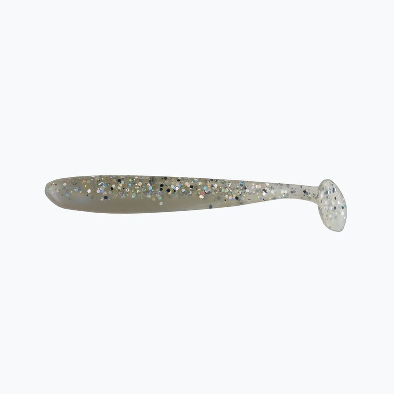 Esca in gomma Relax Bass 3 Laminato 4 pezzi blu perla chiaro/nero ologramma glitterato