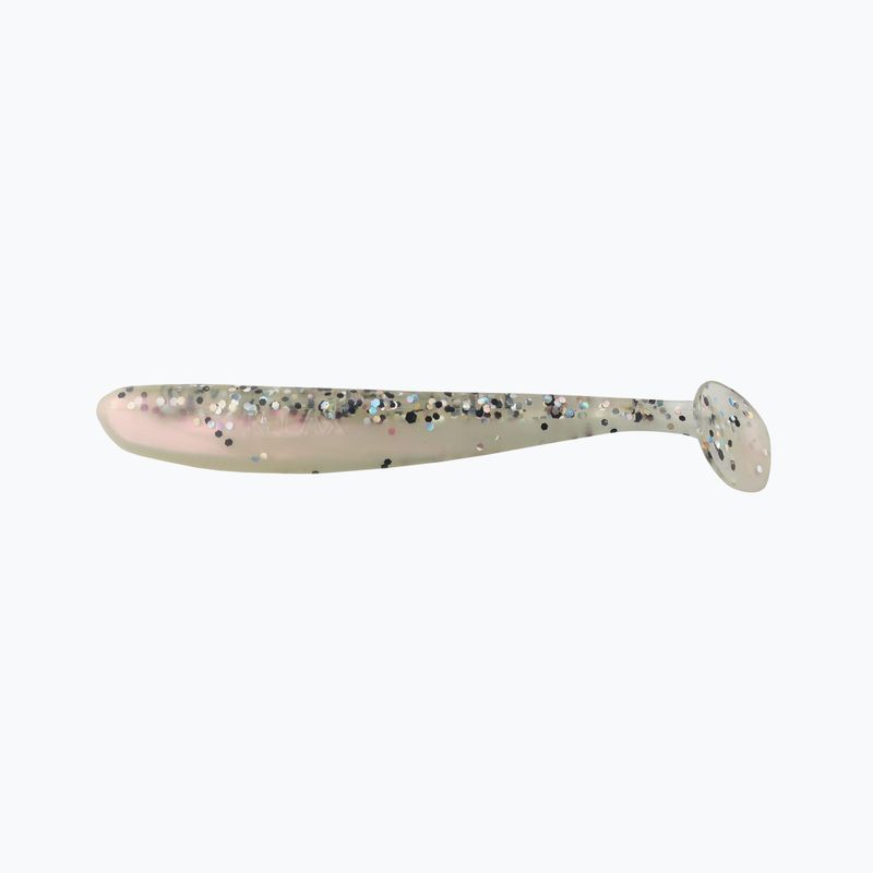 Relax Bass 3 Esca in gomma laminata 4 pezzi trasparente/nero/ologramma glitter/perla