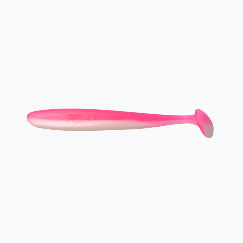 Relax Bass 3 Esca in gomma laminata 4 pezzi rosa/bianco perla