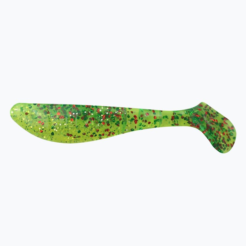 Esca in gomma Relax Zoccolo 2,5 Laminato 4 pezzi chartreuse/silver glitter chartreuse/green