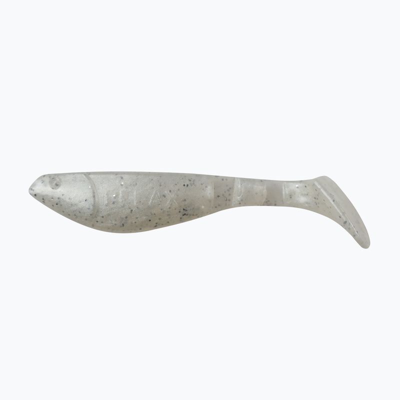 Esca in gomma Relax Zoccolo 2,5 Laminato 4 pezzi bianco perla/argento glitterato