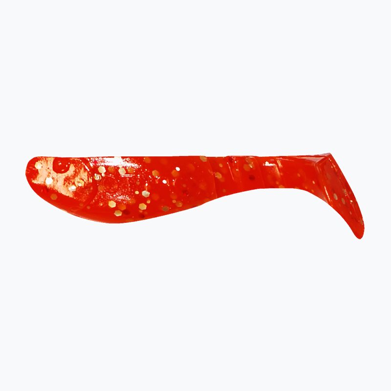 Esca in gomma Relax Hoof 2,5 Standard 4 pezzi arancio/argento glitterato