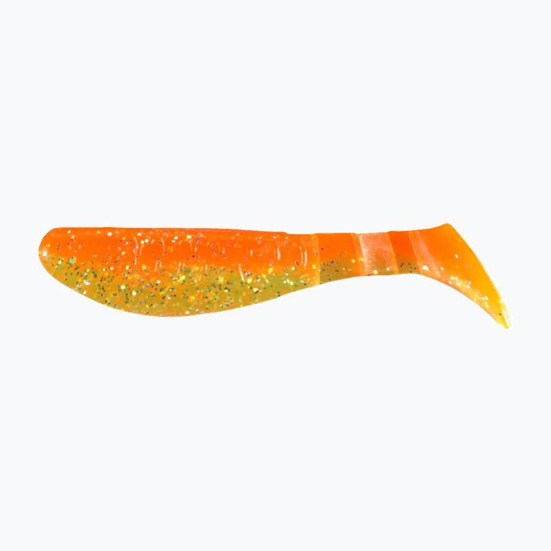 Relax Hoof 3 Esca in gomma laminata 4 pezzi arancio chartreuse/argento glitterato