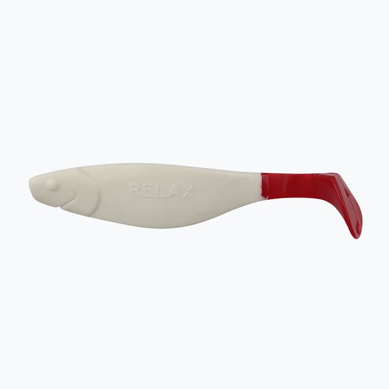 Esca in gomma Relax Hoof 1 Tail 4 pz. bianco/rosso