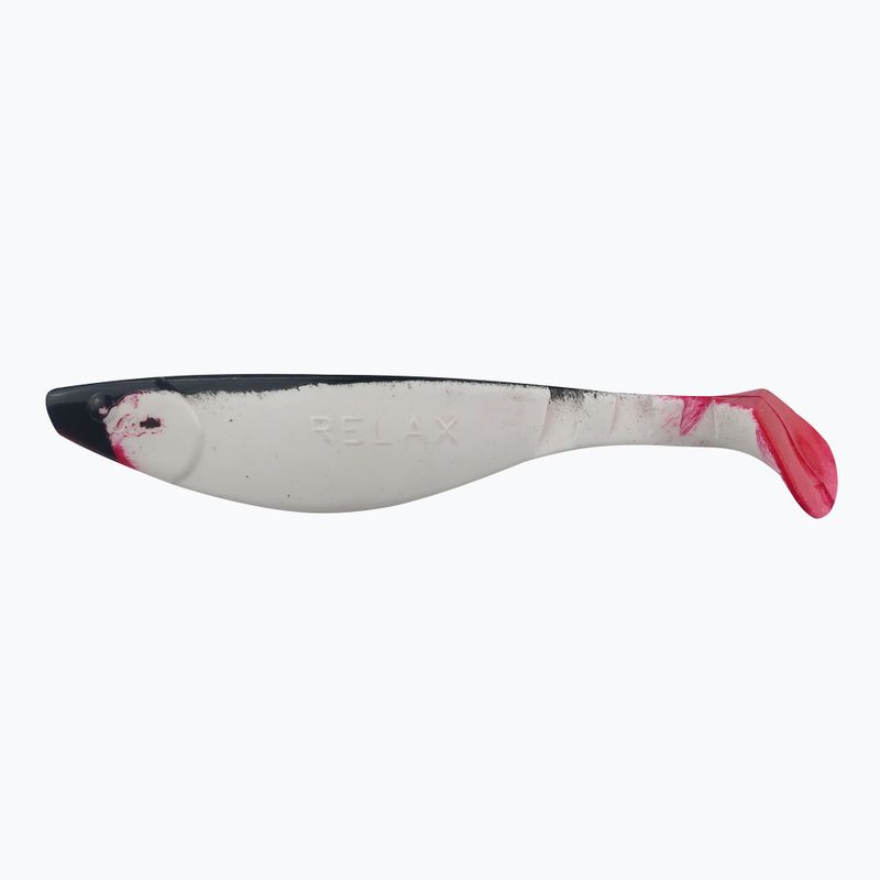 Esca in gomma Relax Hoof 6 Red Tail 3 pezzi nero/bianco