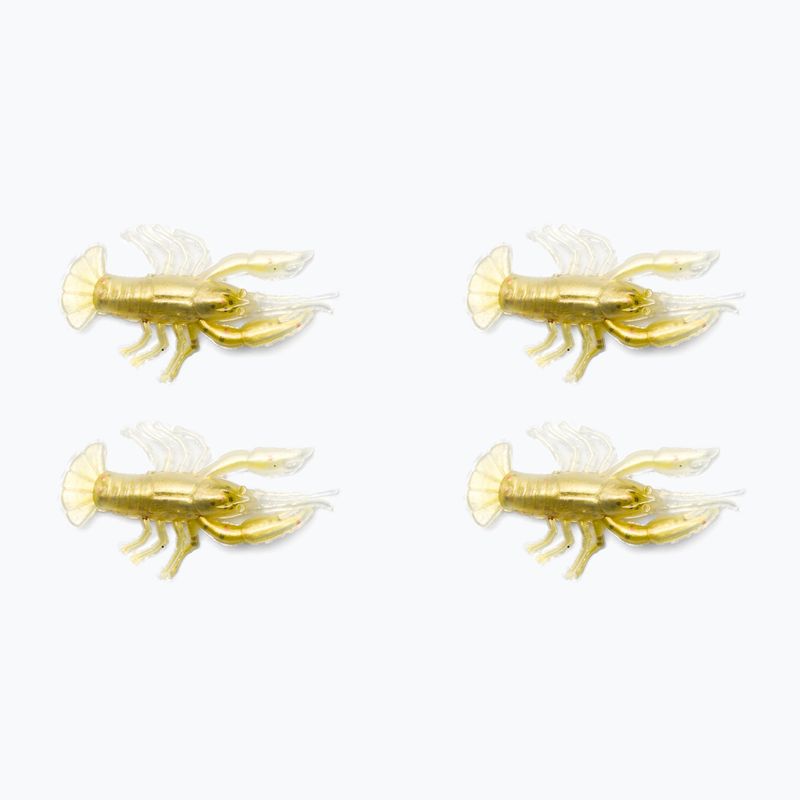 Relax Crawfish 2 Esca in gomma laminata 4 pezzi anguria/nero/rosso glitter/oro perla
