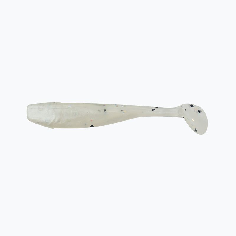 Relax Kingshad 3 Esca in gomma laminata 4 pezzi trasparente/nero/ologramma glitter/perla bianca