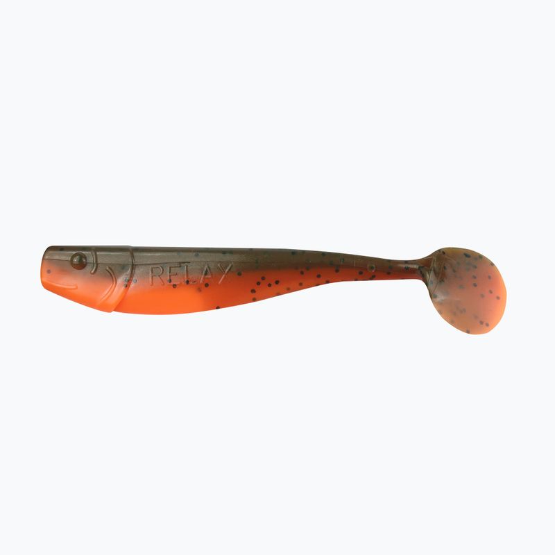 Relax Kingshad 4 Esca in gomma laminata oliva/nero glitter/arancio