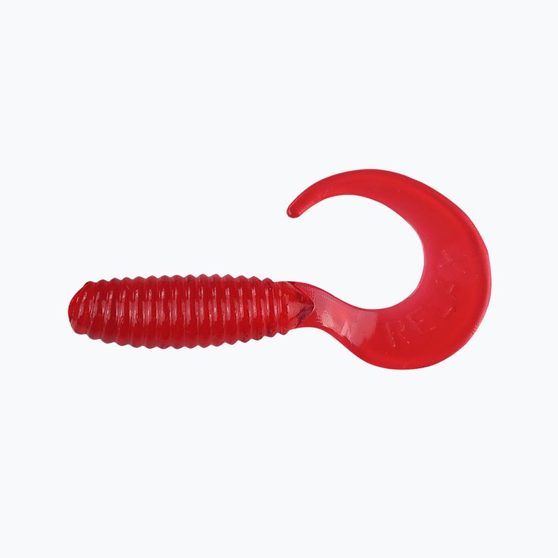 Esca in gomma Relax Twister VR1 Standard 8 pezzi rosso trasparente