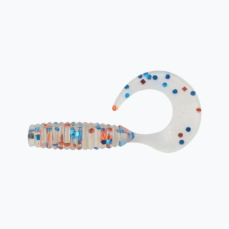 Esca in gomma Relax Twister VR1 Standard 8 pezzi chiaro/arancio/blu glitterato