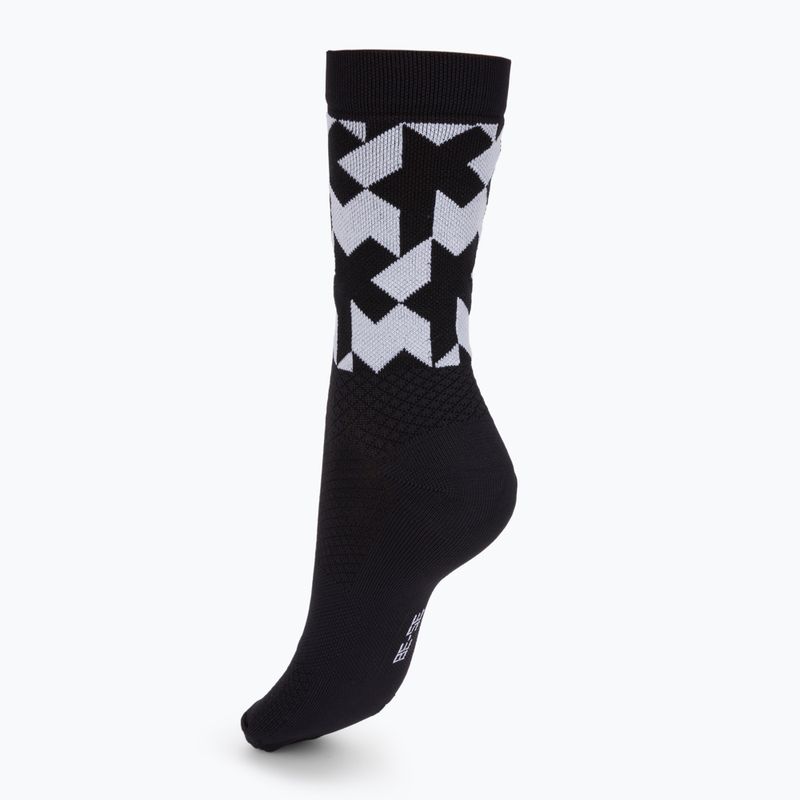 Calzini da ciclismo ASSOS Monogram bianco/nero 2