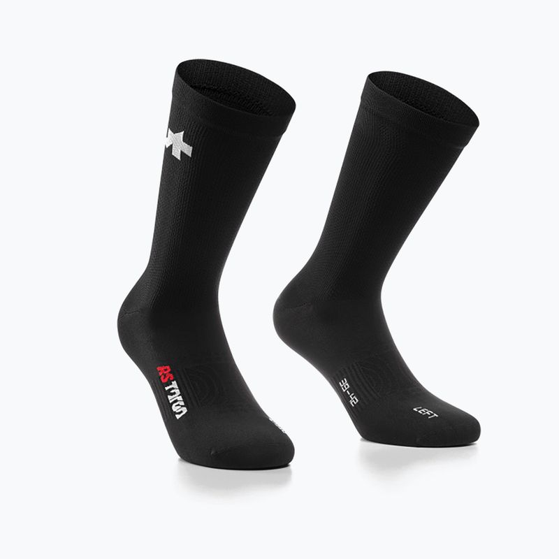 ASSOS RS Targa calze da ciclismo nere 4