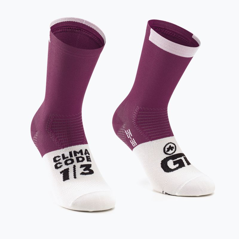 Calze da ciclismo ASSOS GT C2 rubino rampante