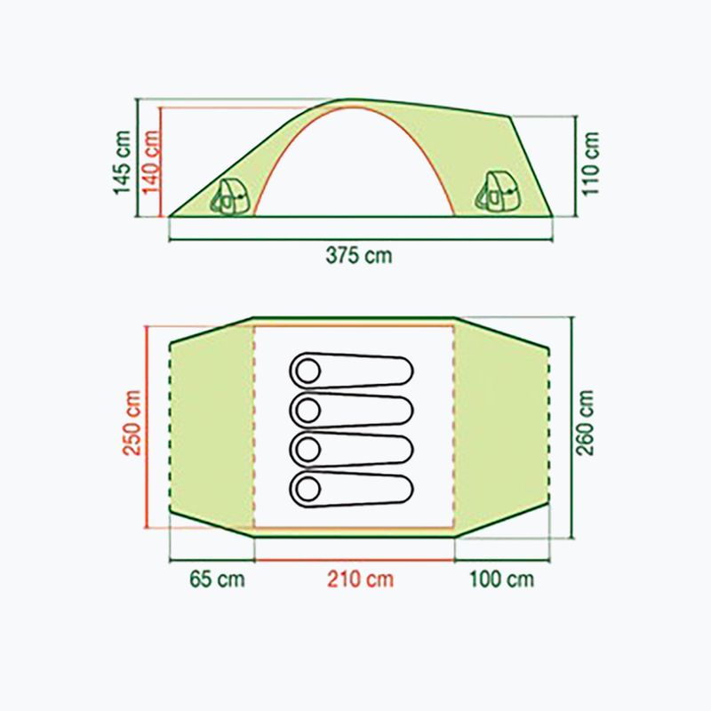 Tenda da campeggio Coleman Rock Springs 4 persone 4 grigio 2