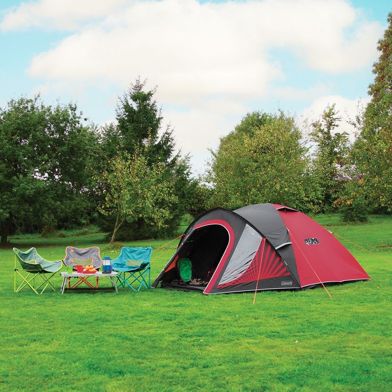 Tenda da campeggio per 3 persone Coleman The Blackout rosso/nero 6