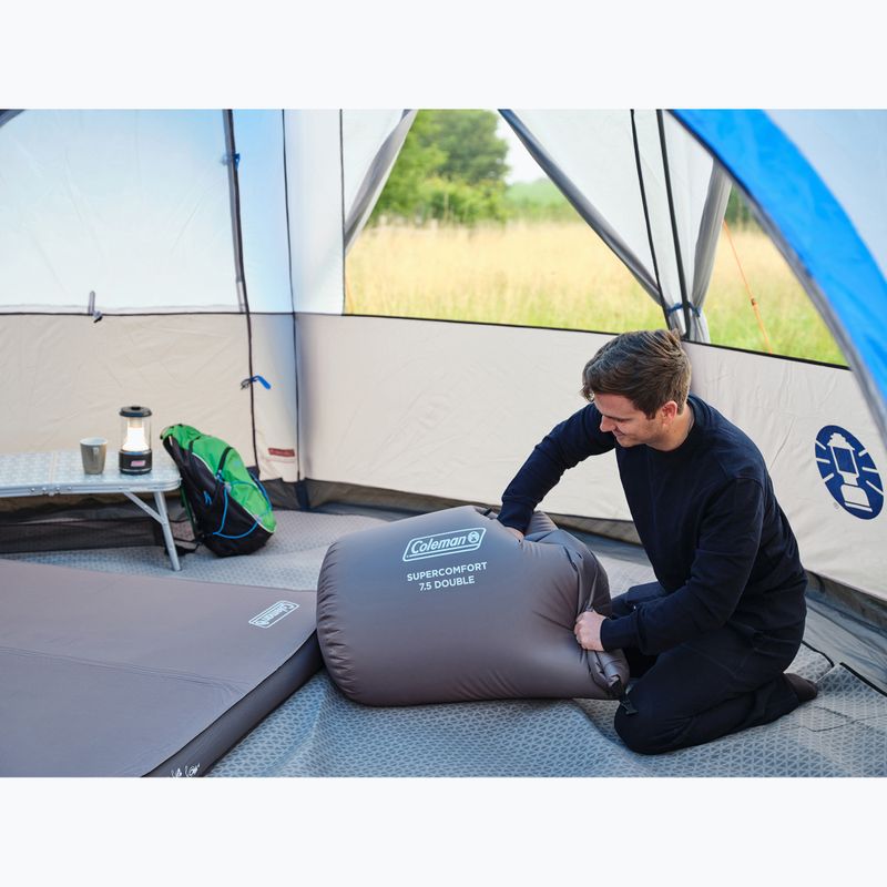 Tappeto autogonfiante Coleman Supercomfort 7.5 doppio grigio 3