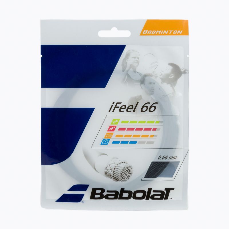 Babolat iFEEL corda da badminton 10,2 m 0,66 mm nero