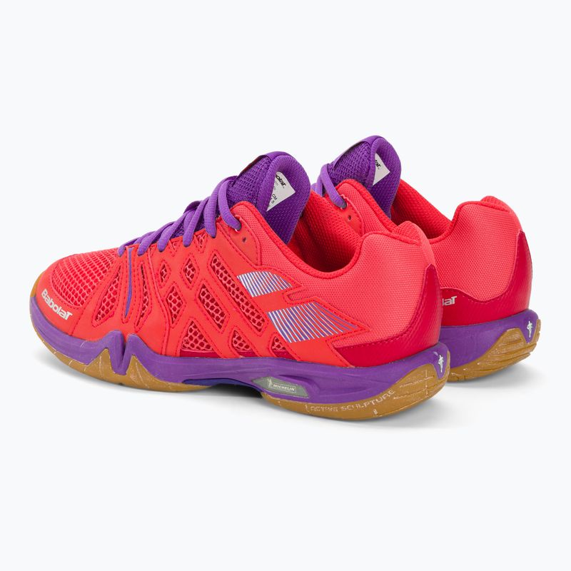 Scarpe da badminton da donna Babolat 18 Shadow Team rosa/viola 4