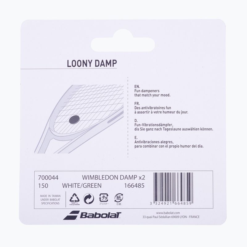 Babolat Ammortizzatore Wimbledon 2 pezzi bianco/verde 3