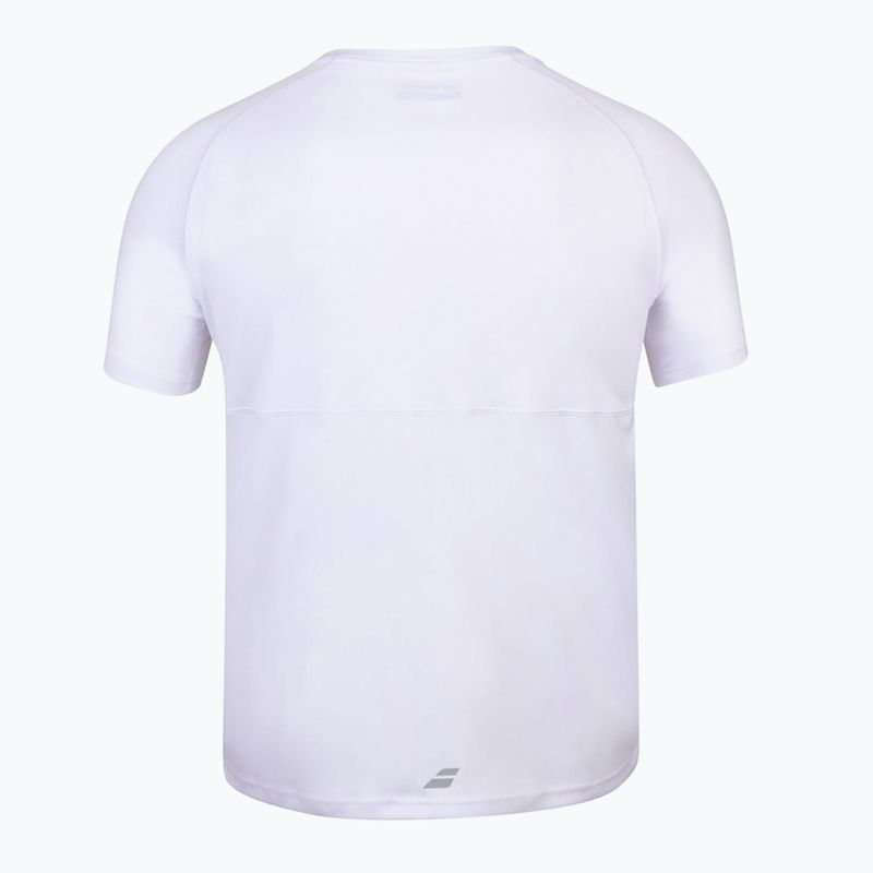Maglia da tennis Babolat Play Crew Neck da uomo bianco/bianco 2