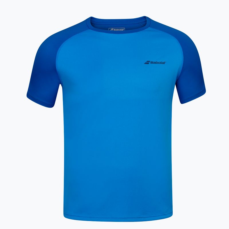 Maglietta da tennis Babolat Play Crew Neck uomo blu aster
